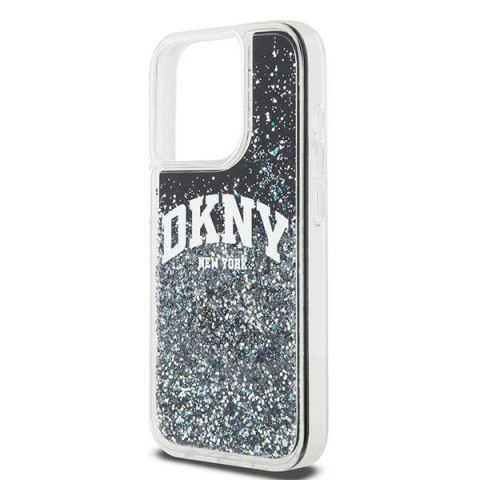 DKNY DKHCP15LLBNAEK iPhone 15 Pro6.1" czarny/black hardcase Liquid Glitter Big Logo