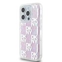 DKNY DKHCP15LLCPEPP iPhone 15 Pro6.1" różowy/pink hardcase Liquid Glitter Multilogo
