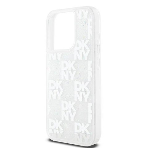 DKNY DKHCP15LLCPEPT iPhone 15 Pro6.1" biały/white hardcase Liquid Glitter Multilogo