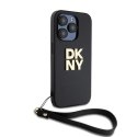 DKNY DKHCP15LPBSWSK iPhone 15 Pro 6.1" czarny/black hardcase Wrist Strap Stock Logo