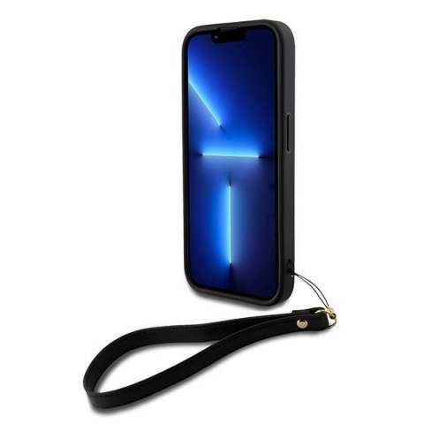 DKNY DKHCP15LPBSWSK iPhone 15 Pro 6.1"czarny/black hardcase Wrist Strap Stock Logo