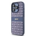 DKNY DKHCP15LPRTHSLB iPhone 15 Pro 6.1" niebieski/blue hardcase Leather Mono Stripe & Metal Logo