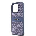 DKNY DKHCP15LPRTHSLB iPhone 15 Pro 6.1" niebieski/blue hardcase Leather Mono Stripe & Metal Logo