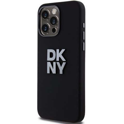 DKNY DKHCP15LSMCBSK iPhone 15 Pro6.1" czarny/black hardcase Liquid Silicone Metal Logo