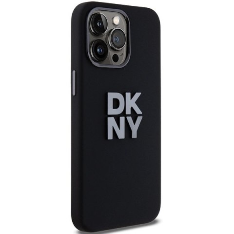 DKNY DKHCP15LSMCBSK iPhone 15 Pro6.1" czarny/black hardcase Liquid Silicone Metal Logo