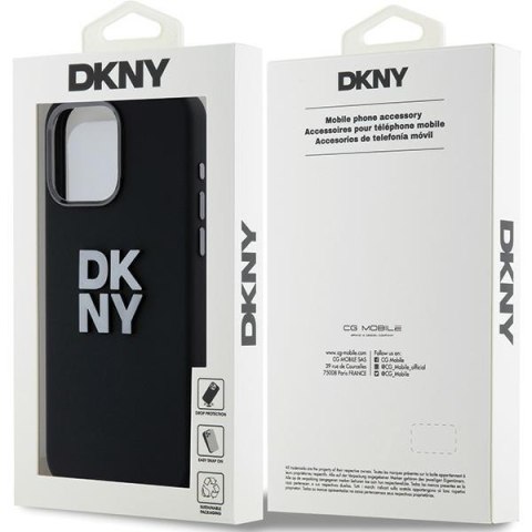 DKNY DKHCP15LSMCBSK iPhone 15 Pro6.1" czarny/black hardcase Liquid Silicone Metal Logo