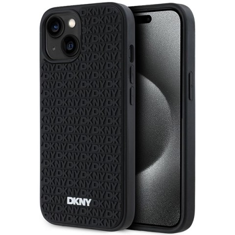 DKNY DKHCP15M3DRPWK iPhone 15 Plus6.7" czarny/black hardcase 3D Rubber Repeat Pattern