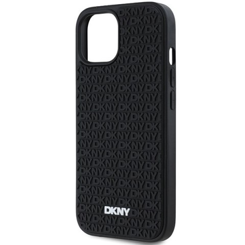 DKNY DKHCP15M3DRPWK iPhone 15 Plus6.7" czarny/black hardcase 3D Rubber Repeat Pattern
