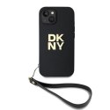 DKNY DKHCP15MPBSWSK iPhone 15 Plus 6.7" czarny/black hardcase Wrist Strap Stock Logo