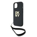 DKNY DKHCP15MPBSWSK iPhone 15 Plus 6.7" czarny/black hardcase Wrist Strap Stock Logo