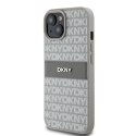 DKNY DKHCP15MPRTHSLE iPhone 15 Plus /14 Plus 6.7" beżowy/beige hardcase Leather Mono Stripe & Metal Logo