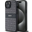 DKNY DKHCP15MPRTHSLK iPhone 15 Plus / 14 Plus 6.7" czarny/black hardcase Leather Mono Stripe & Metal Logo