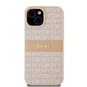 DKNY DKHCP15MPRTHSLP iPhone 15 Plus /14 Plus 6.7" różowy/pink hardcase Leather Mono Stripe & Metal Logo