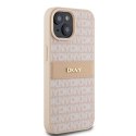 DKNY DKHCP15MPRTHSLP iPhone 15 Plus /14 Plus 6.7" różowy/pink hardcase Leather Mono Stripe & Metal Logo