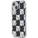 DKNY DKHCP15SHDLCEK iPhone 15 / 14 / 13 6.1" czarny/black hardcase IML Checkered Mono Pattern