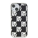 DKNY DKHCP15SHDLCEK iPhone 15 / 14 / 13 6.1" czarny/black hardcase IML Checkered Mono Pattern