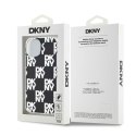 DKNY DKHCP15SHDLCEK iPhone 15 / 14 / 13 6.1" czarny/black hardcase IML Checkered Mono Pattern