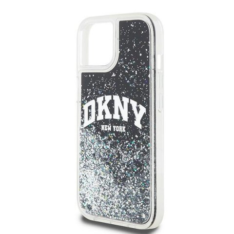 DKNY DKHCP15SLBNAEK iPhone 15 / 14 / 136.1" czarny/black hardcase Liquid Glitter Big Logo
