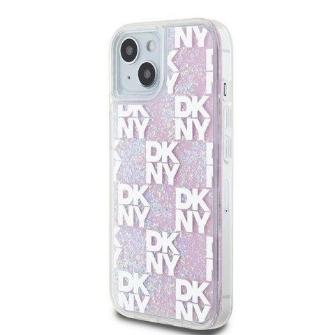 DKNY DKHCP15SLCPEPP iPhone 15 / 14 / 136.1" różowy/pink hardcase Liquid Glitter Multilogo