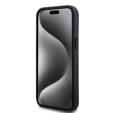 DKNY DKHCP15SPCPTSSK iPhone 15 / 14 / 136.1" czarny/black hardcase Leather Checkered Mono Pattern & Printed Stripes