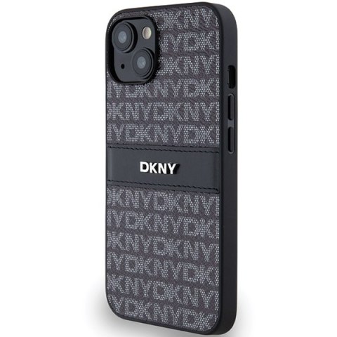 DKNY DKHCP15SPRTHSLK iPhone 15 / 14 / 136.1" czarny/black hardcase Leather Mono Stripe & Metal Logo