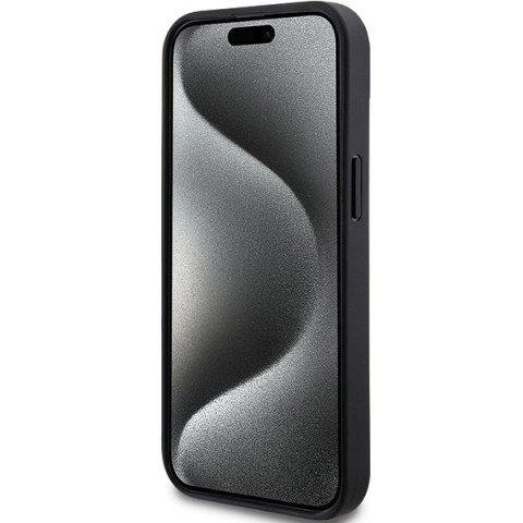 DKNY DKHCP15SPRTHSLK iPhone 15 / 14 / 136.1" czarny/black hardcase Leather Mono Stripe & Metal Logo