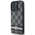 DKNY DKHCP16LPCPTSSK iPhone 16 Pro 6.3" czarny/black hardcase Checkered Pattern & Printed Stripes