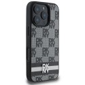 DKNY DKHCP16LPCPTSSK iPhone 16 Pro 6.3" czarny/black hardcase Checkered Pattern & Printed Stripes