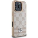 DKNY DKHCP16LPCPTSSP iPhone 16 Pro 6.3" różowy/pink hardcase Checkered Pattern & Printed Stripes