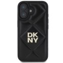 DKNY DKHCP16SPQDSLK iPhone 16 6.1" czarny/black Quilted Stack Logo