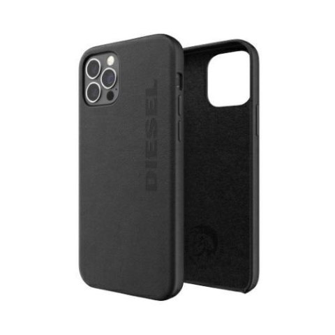Diesel Moulded Case Premium LeatherWrap iPhone 12 Pro Max czarny/black 42517