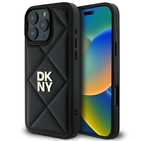 DKNY DKHCP16XPQDSLK iPhone 16 Pro Max 6.9" czarny/black Quilted Stack Logo