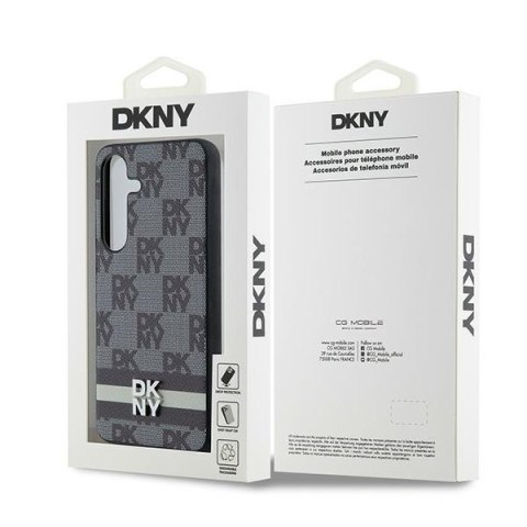 DKNY DKHCS24SPCPTSSK S24 S921czarny/black hardcase Leather Checkered Mono Pattern & Printed Stripes