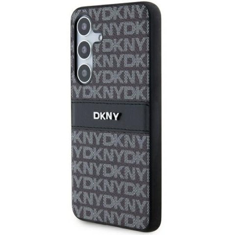 DKNY DKHCS24SPRTHSLK S24 S921 czarny/black hardcase Leather Mono Stripe & Metal Logo