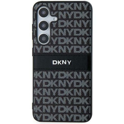 DKNY DKHCS24SPRTHSLK S24 S921 czarny/black hardcase Leather Mono Stripe & Metal Logo