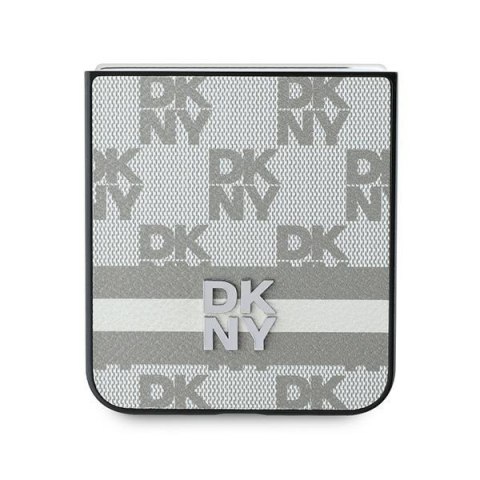 DKNY DKHCZF6PCPTSSE Z Flip6 F741 / Z Flip7 FE beżowy/beige chequered pattern printed stripes