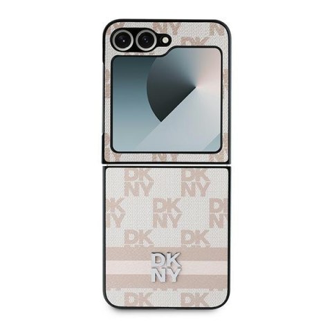 DKNY DKHCZF6PCPTSSP Z Flip6 F741 / Z Flip7 FE różowy/pink chequered pattern printed stripes