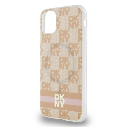 DKNY DKHMN61HCPTSP iPhone 11 / Xr6.1" różowy/pink hardcase IML Checkered Mono Pattern & Printed Stripes MagSafe