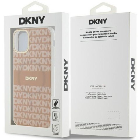 DKNY DKHMN61HRHSEP iPhone 11 / Xr6.1" różowy/pink hardcase IML Mono & Stripe MagSafe