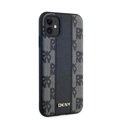 DKNY DKHMN61PCPVSLK iPhone 11 / Xr6.1" czarny/black hardcase Leather Checkered Mono Pattern MagSafe