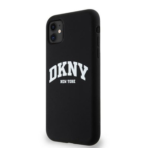 DKNY DKHMN61SNYACH iPhone 11 / Xr 6.1"czarny/black hardcase Liquid Silicone White Printed Logo MagSafe