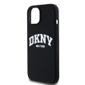 DKNY DKHMP12MSNYACH iPhone 12/12 Pro6.1" czarny/black hardcase Liquid Silicone White Printed Logo MagSafe