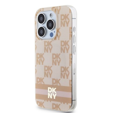 DKNY DKHMP13XHCPTSP iPhone 13 Pro Max6.7" różowy/pink hardcase IML Checkered Mono Pattern & Printed Stripes MagSafe