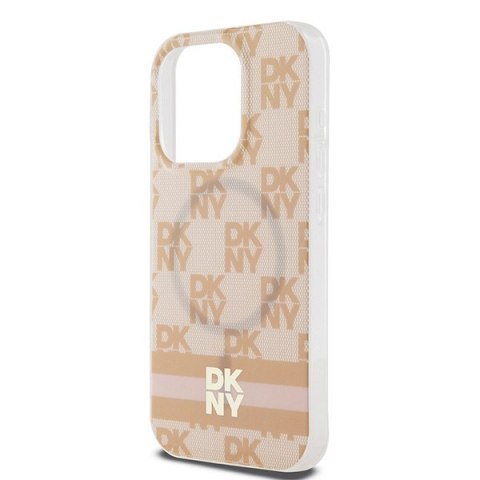 DKNY DKHMP13XHCPTSP iPhone 13 Pro Max6.7" różowy/pink hardcase IML Checkered Mono Pattern & Printed Stripes MagSafe
