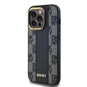 DKNY DKHMP13XPCPVSLK iPhone 13 Pro Max6.7" czarny/black hardcase Leather Checkered Mono Pattern MagSafe