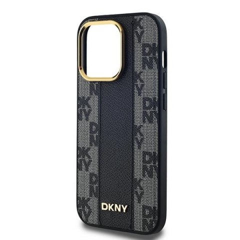 DKNY DKHMP13XPCPVSLK iPhone 13 Pro Max6.7" czarny/black hardcase Leather Checkered Mono Pattern MagSafe