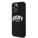DKNY DKHMP13XSNYACH iPhone 13 Pro Max6.7" czarny/black hardcase Liquid Silicone White Printed Logo MagSafe