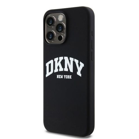 DKNY DKHMP13XSNYACH iPhone 13 Pro Max6.7" czarny/black hardcase Liquid Silicone White Printed Logo MagSafe