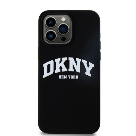 DKNY DKHMP13XSNYACH iPhone 13 Pro Max6.7" czarny/black hardcase Liquid Silicone White Printed Logo MagSafe