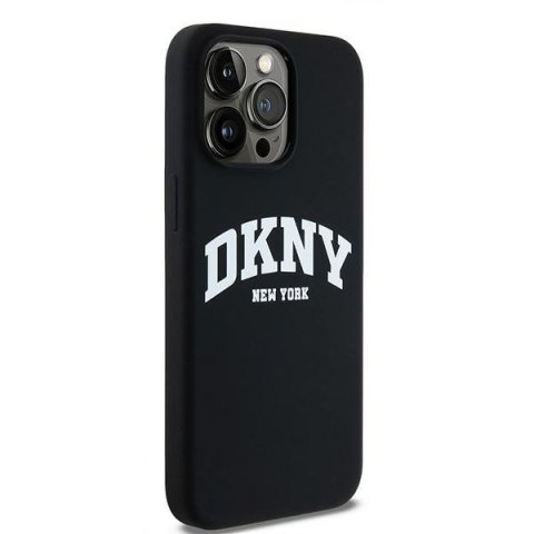 DKNY DKHMP13XSNYACH iPhone 13 Pro Max6.7" czarny/black hardcase Liquid Silicone White Printed Logo MagSafe